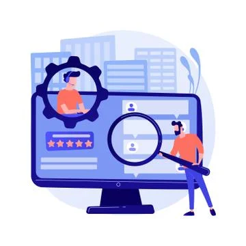 Customer self-service abstract concept vector illustration. Stock Illustration