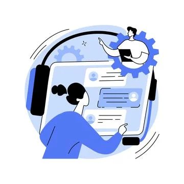 Customer self-service abstract concept vector illustration. 스톡 일러스트