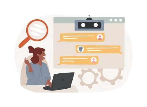 Customer self-service isolated concept vector illustration. Ilustración de archivo