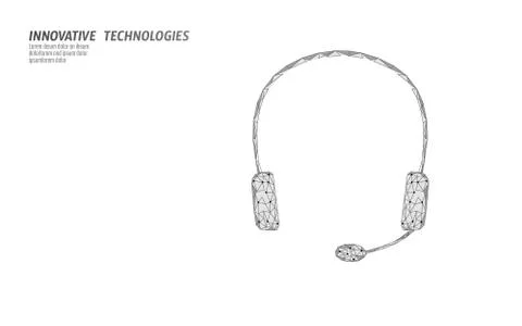 Customer service 3D manager concept. AI assistance headphone call center hotline Stock-Illustration