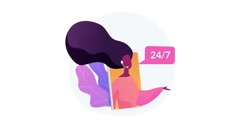 Customer service 4K loop animation Stock Footage 132925231