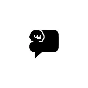 Customer service agent icon with speech bubble Stock Illustration