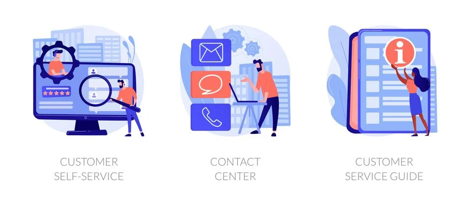 Customer service and relations vector concept metaphors イラスト素材