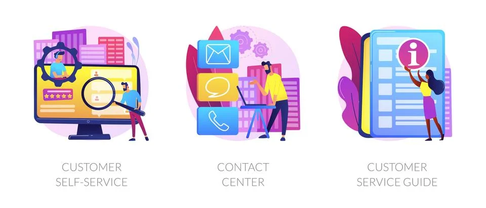 Customer service and relations vector concept metaphors イラスト素材