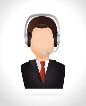 Customer service and technical support Illustrazione stock