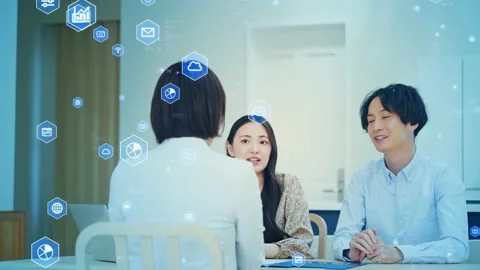 Customer service and technology concept. Data analysis. Digital transformation. Stock Footage 155798329