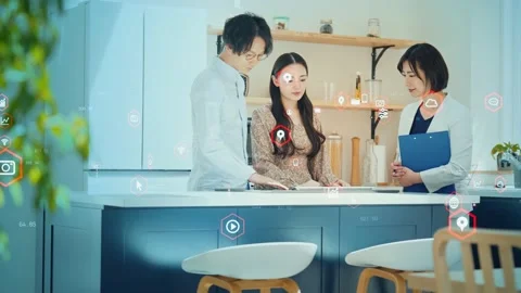Customer service and technology concept. Data analysis. Digital transformation. Stock Footage 155798507