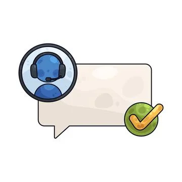 Customer service answer illustration Stock Illustration