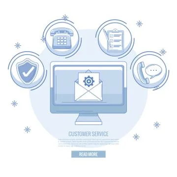 Customer service banner 스톡 일러스트