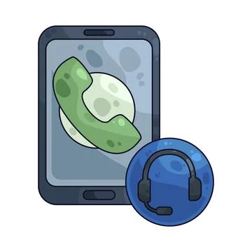 Customer service call illustration Stock Illustration