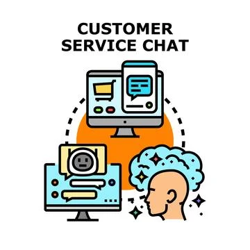Customer service chat concept vector illustration Stock Illustration