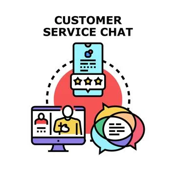 Customer service chat messaging with online support concept Stock Illustration