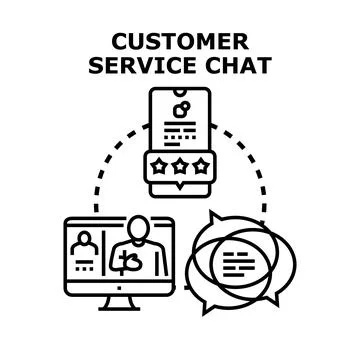 Customer service chat messaging with online support concept Stock Illustration