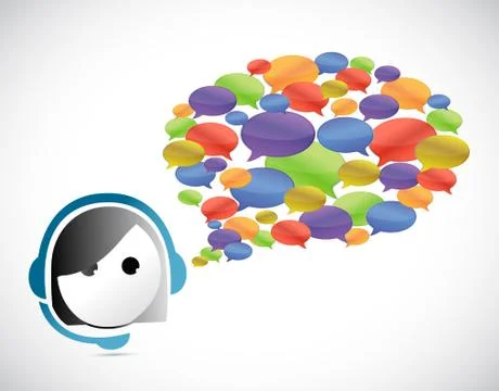 Customer service communication concept Stock Illustration