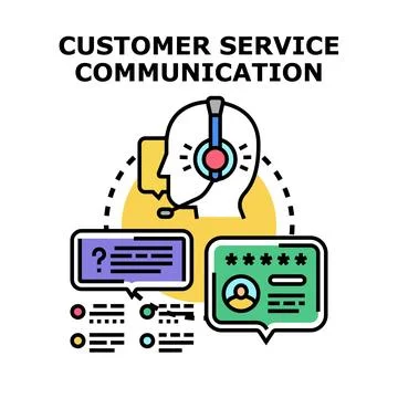 Customer service communication global support vector concept Ilustración de archivo