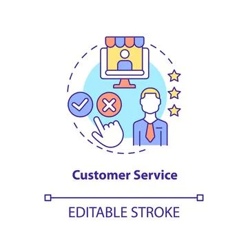 Customer service concept icon Stockillustratie