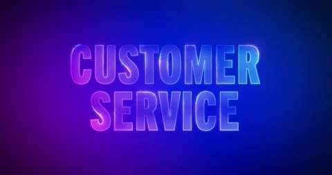 Customer Service. Electric lightning words. Logotype Stock-Footage 135411905
