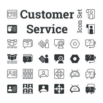 Customer Service Essentials: Icon Set Stock Illustration