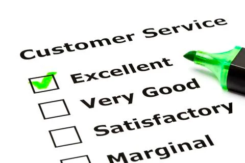 Customer service evaluation form Stock Photos