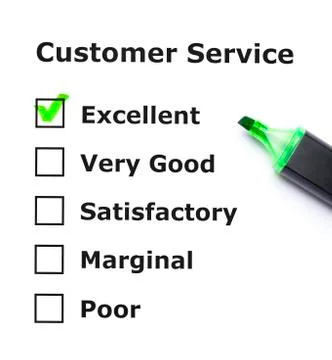 Customer service evaluation Stock Photos