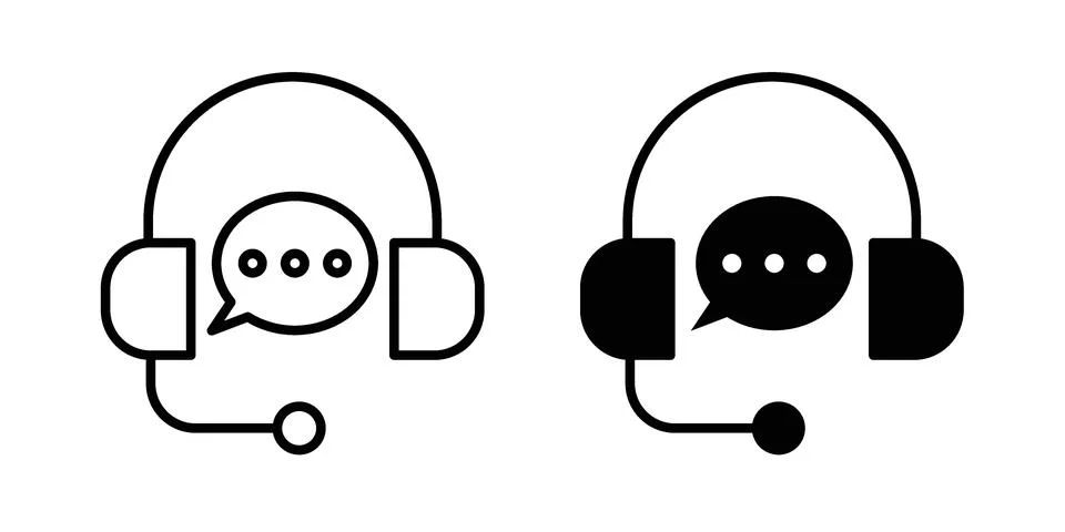 Customer service icon for design projects and web UI Stock Illustration