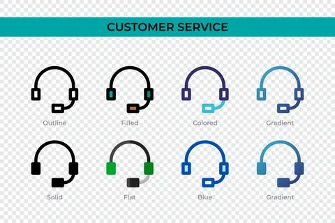 Customer Service icon in different style. Customer Service vector icons des.. Stock Illustration