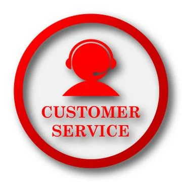 Customer service icon. Internet button on white  background.. Stock Illustration