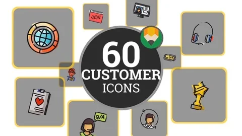 Customer Service Icon Pack Stock After Effects