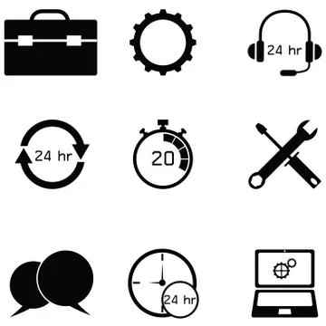Customer service icon set Stock Illustration