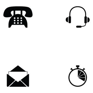 Customer service icon set Illustrazione stock