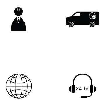 Customer service icon set Stock Illustration