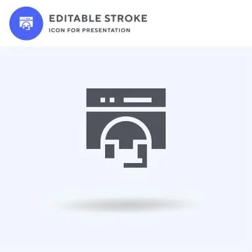 Customer Service icon vector, filled flat sign, solid pictogram isolated on w Stock Illustration