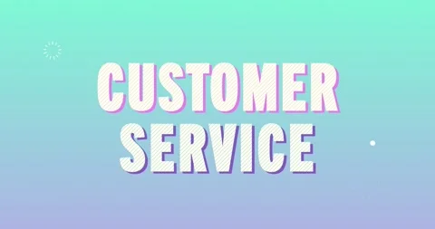Customer Service Logotype. Smooth Text Animation. Stock Footage 136078663