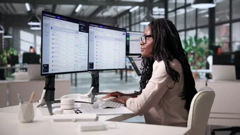 Customer Service Manager Analyzing Complaint Trends Stock Footage 345322293