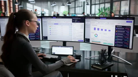 Customer Service Manager Analyzing Complaint Trends On Dashboard Stock Footage 345859187