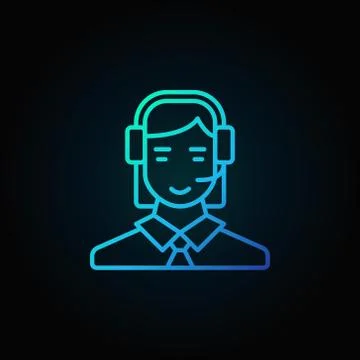 Customer service operator icon Stock Illustration