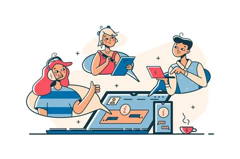 Customer service or technical support Stock-Illustration