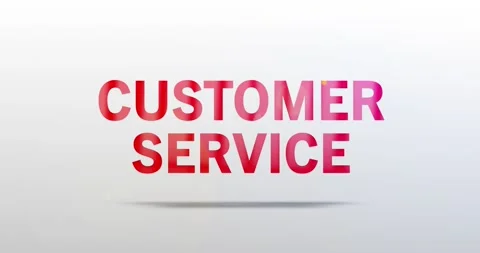 Customer Service. Particle Logo. Red Text Animation Stock Footage 138896876