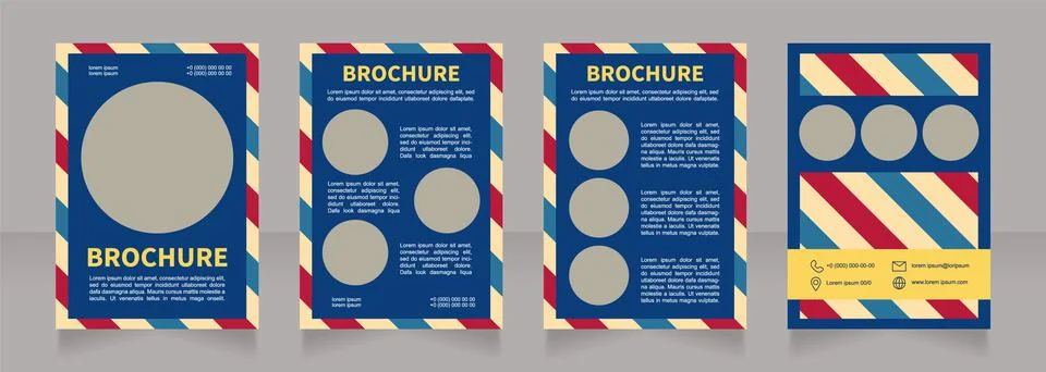 Customer service program blank brochure design Stock Illustration