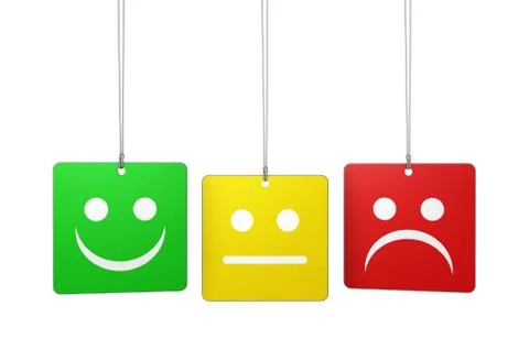 Customer service quality feedback tags Stock Illustration