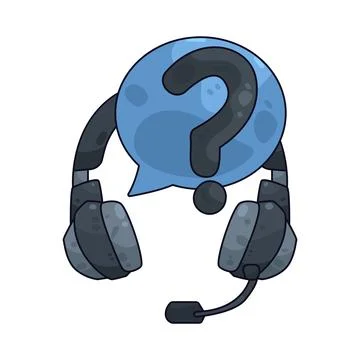 Customer service question illustration Stock Illustration