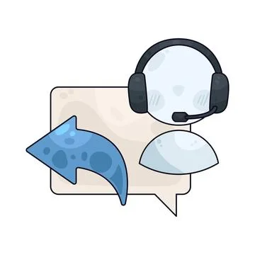 Customer service reply illustration 스톡 일러스트
