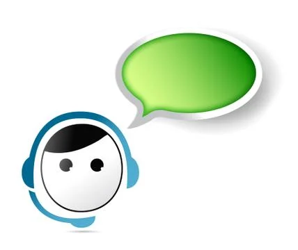 Customer service representative. contact us Stock Illustration