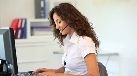 Customer service representative Stock Footage 14820552