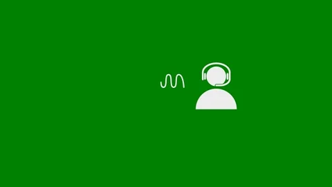 Customer Service Representative - Green Screen, 7.5% gray Stock Footage 332321807