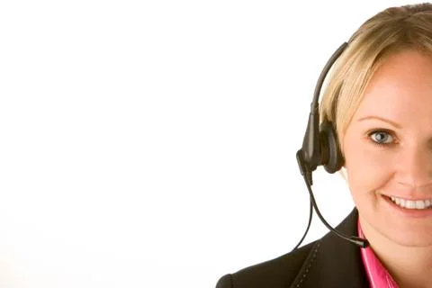 Customer service representative with headset Stock Photos