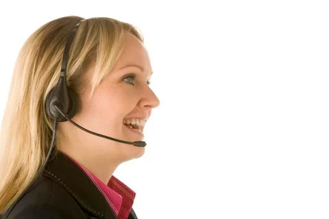 Customer service representative with headset Stock Photos