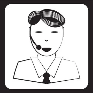 Customer Service Representative Stock Illustration
