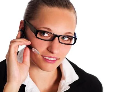 Customer service representative on phone. Stock Photos
