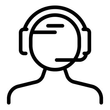 Customer service representative is speaking into a headset Stock Illustration